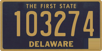 DE license plate 103274