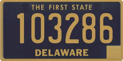 DE license plate 103286