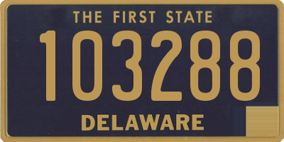 DE license plate 103288