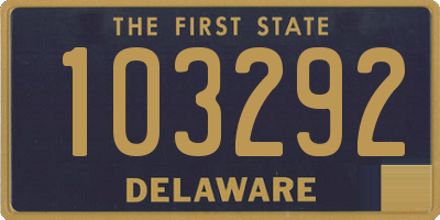DE license plate 103292