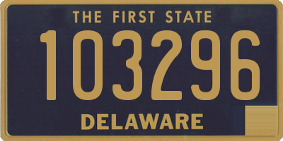 DE license plate 103296