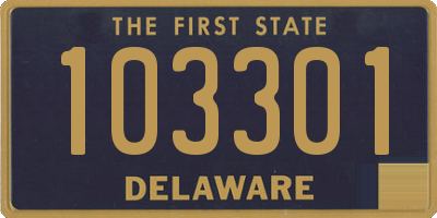 DE license plate 103301