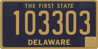 DE license plate 103303