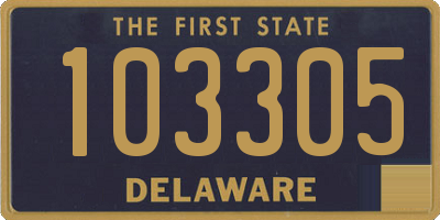 DE license plate 103305