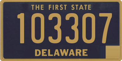 DE license plate 103307