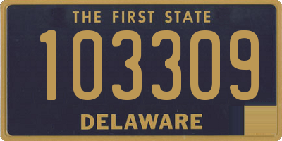 DE license plate 103309