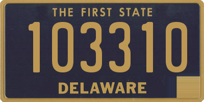 DE license plate 103310