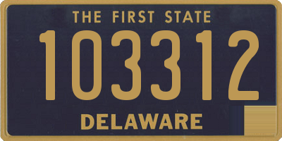 DE license plate 103312