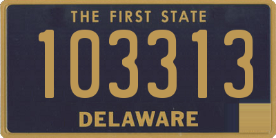 DE license plate 103313