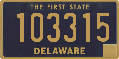 DE license plate 103315