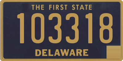 DE license plate 103318