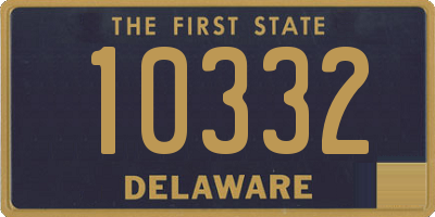 DE license plate 10332