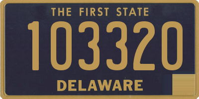 DE license plate 103320