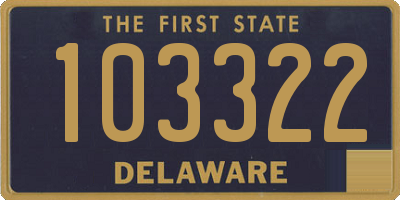 DE license plate 103322