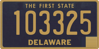 DE license plate 103325