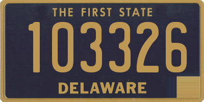 DE license plate 103326