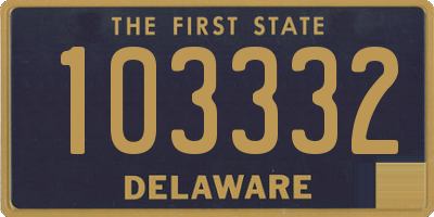 DE license plate 103332