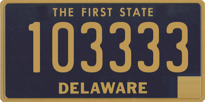 DE license plate 103333