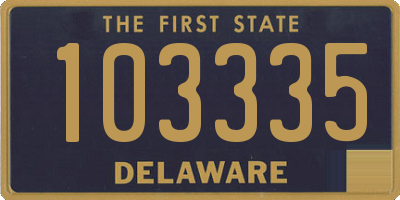 DE license plate 103335