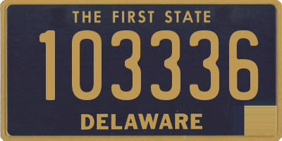 DE license plate 103336