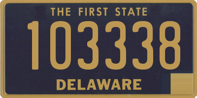 DE license plate 103338