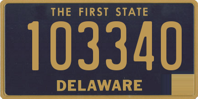 DE license plate 103340