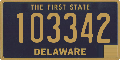DE license plate 103342