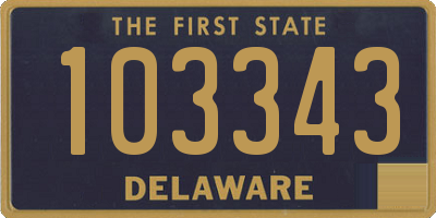 DE license plate 103343