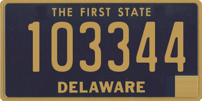 DE license plate 103344