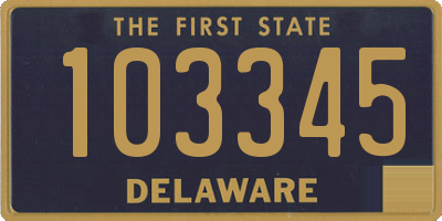 DE license plate 103345