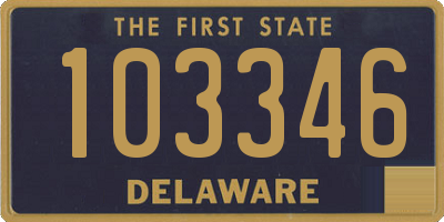 DE license plate 103346