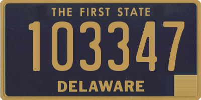 DE license plate 103347