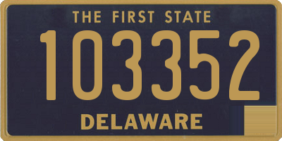 DE license plate 103352
