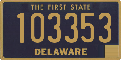 DE license plate 103353