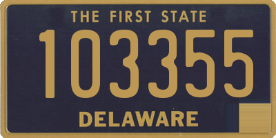 DE license plate 103355