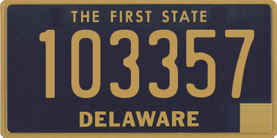 DE license plate 103357