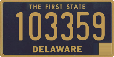 DE license plate 103359