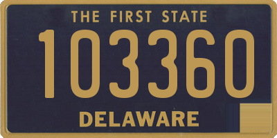 DE license plate 103360