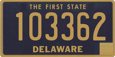 DE license plate 103362