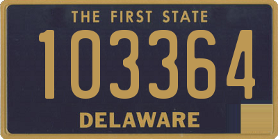DE license plate 103364