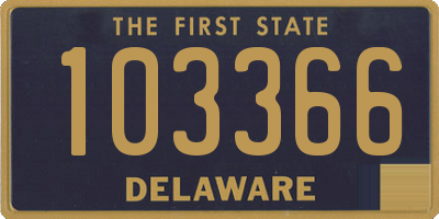 DE license plate 103366