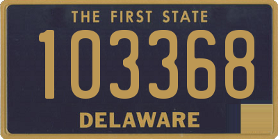 DE license plate 103368