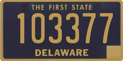 DE license plate 103377