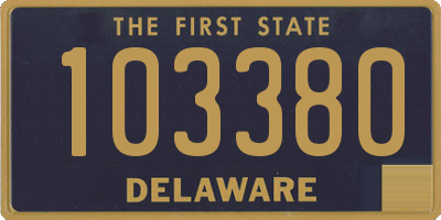 DE license plate 103380