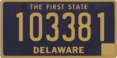 DE license plate 103381