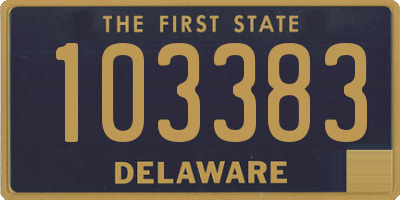 DE license plate 103383