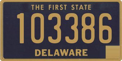 DE license plate 103386