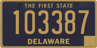 DE license plate 103387