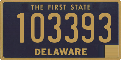 DE license plate 103393