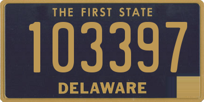 DE license plate 103397